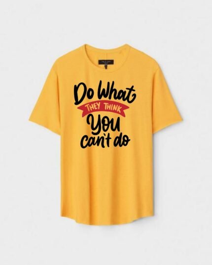 Unisex Designer Premium Quality Printed T-Shirt For Boys And Girls :: Cloth type : Cotton - Colour :: Yellow